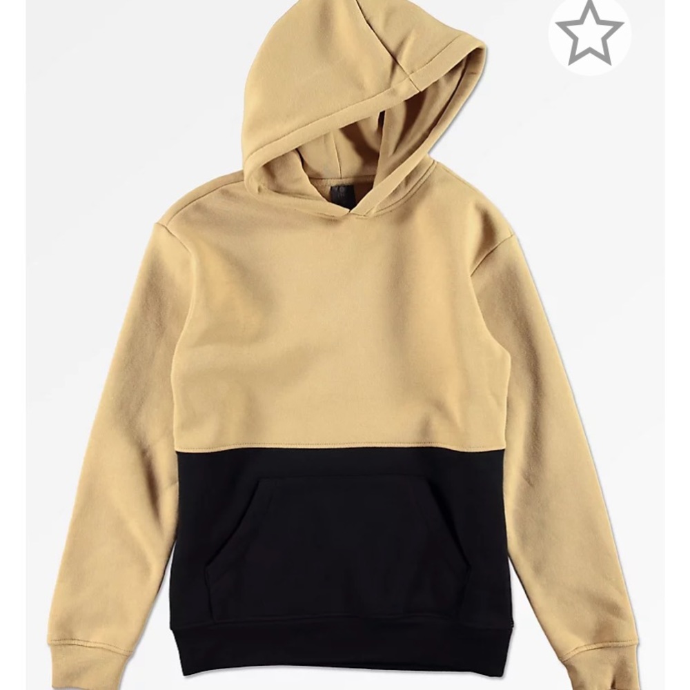 Zumiez Youth pullover Zine Hoodie size Medium, brown black